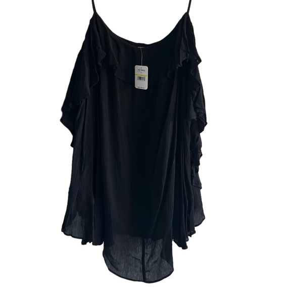 NWT Intimately Free People Black Cascades Ruffle Camisole Top M - Picture 2 of 9